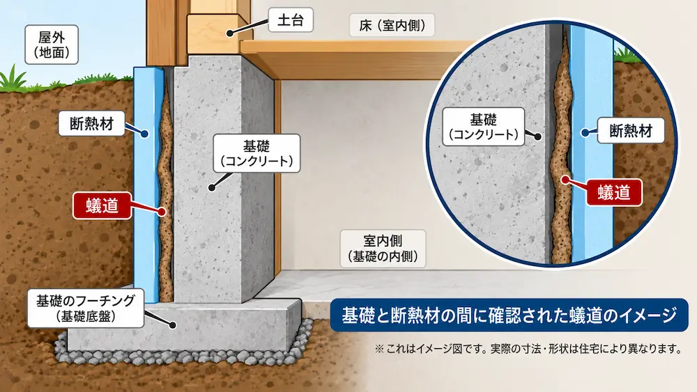 基礎断熱蟻道イメージ