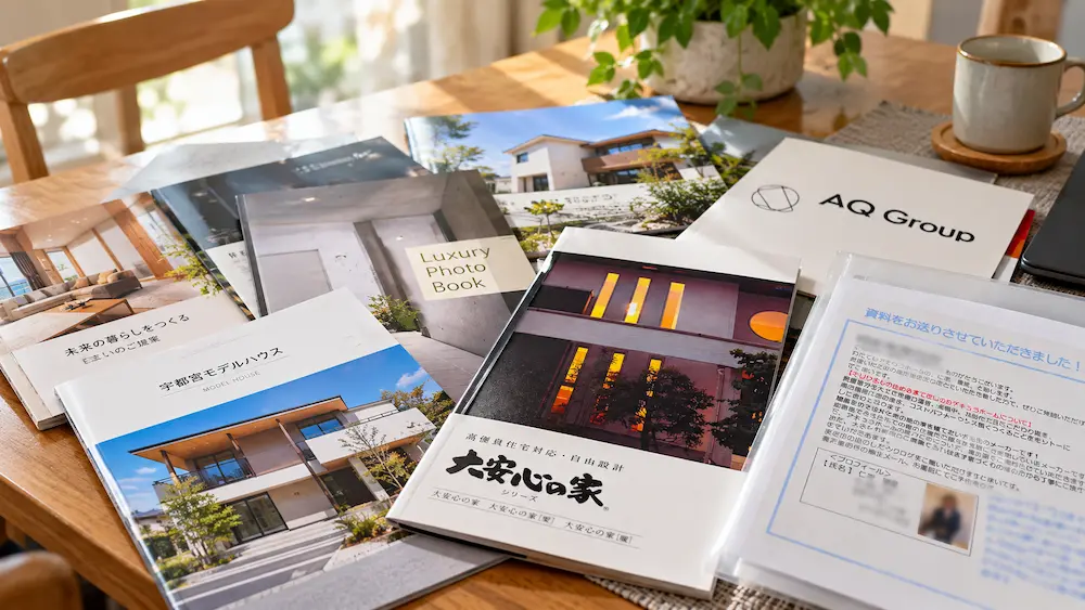  タウンライフ家づくりで実際に取り寄せた複数の住宅会社のカタログと資料
