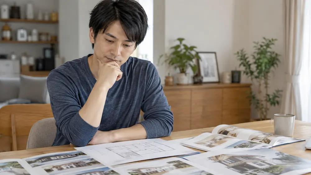 次の家づくりでは信頼できる住宅会社を選びたいと考える男性