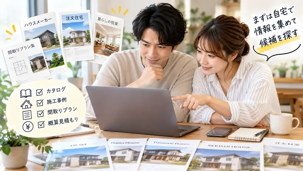展示場へ行く前に自宅で準備ができることを視覚的に伝えるため